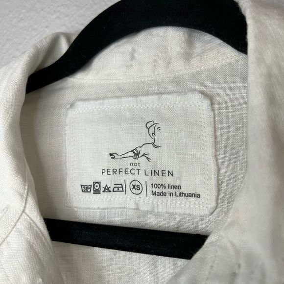 Not Perfect Linen Handmade Lille Linen Collar Shirt - Picture 4 of 6